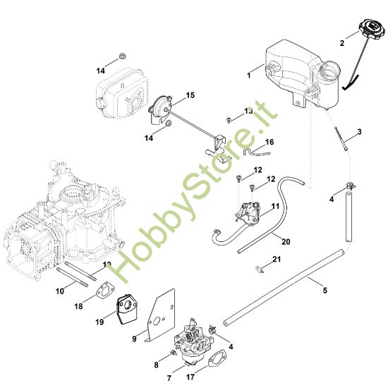Picture of G - Carburatore, condotto carburante XT-800 (XT800-3087)
